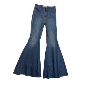 We the Free Jeans Women's 25 Just Float On Flares HighRise (30 in inseam) RawHem